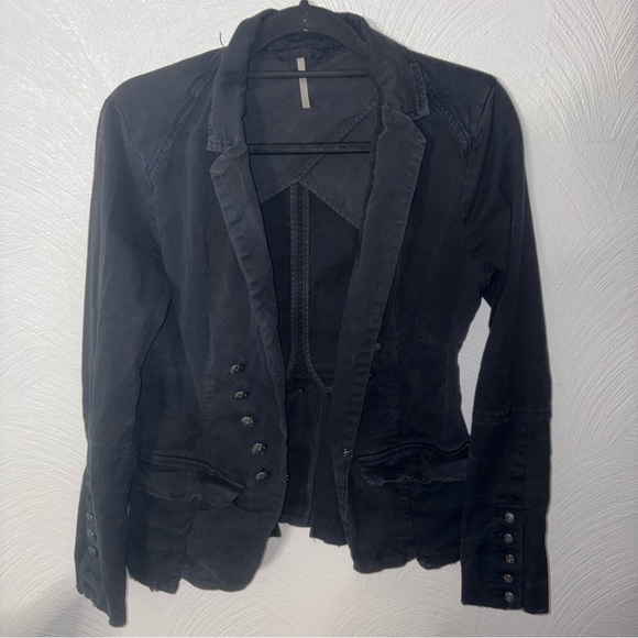 Free People Jackets & Blazers - Free People Black Casual Tailored Blazer Missing button